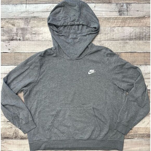 Womens Nike Funnel Neck Cowl Pullover Hoodie Sweatshirt Sportswear Grey Size XL - Picture 1 of 6